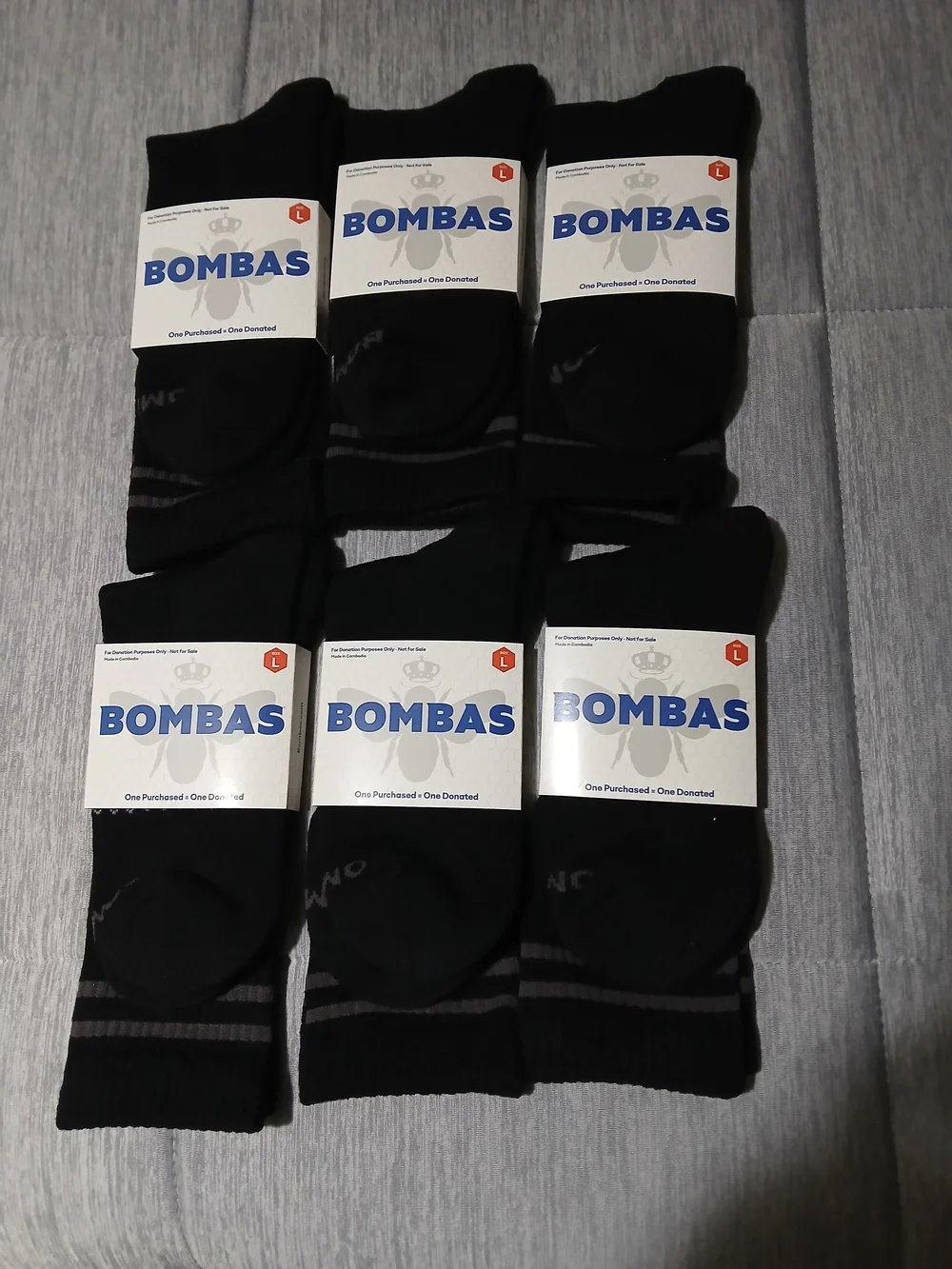 Bombas Black Athletic Cushion Crew Socks